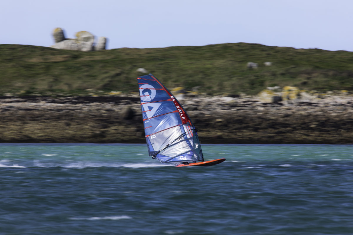 GA Sails freerace windsurf Phantom sail, windsurfing speed, gaastra 2023