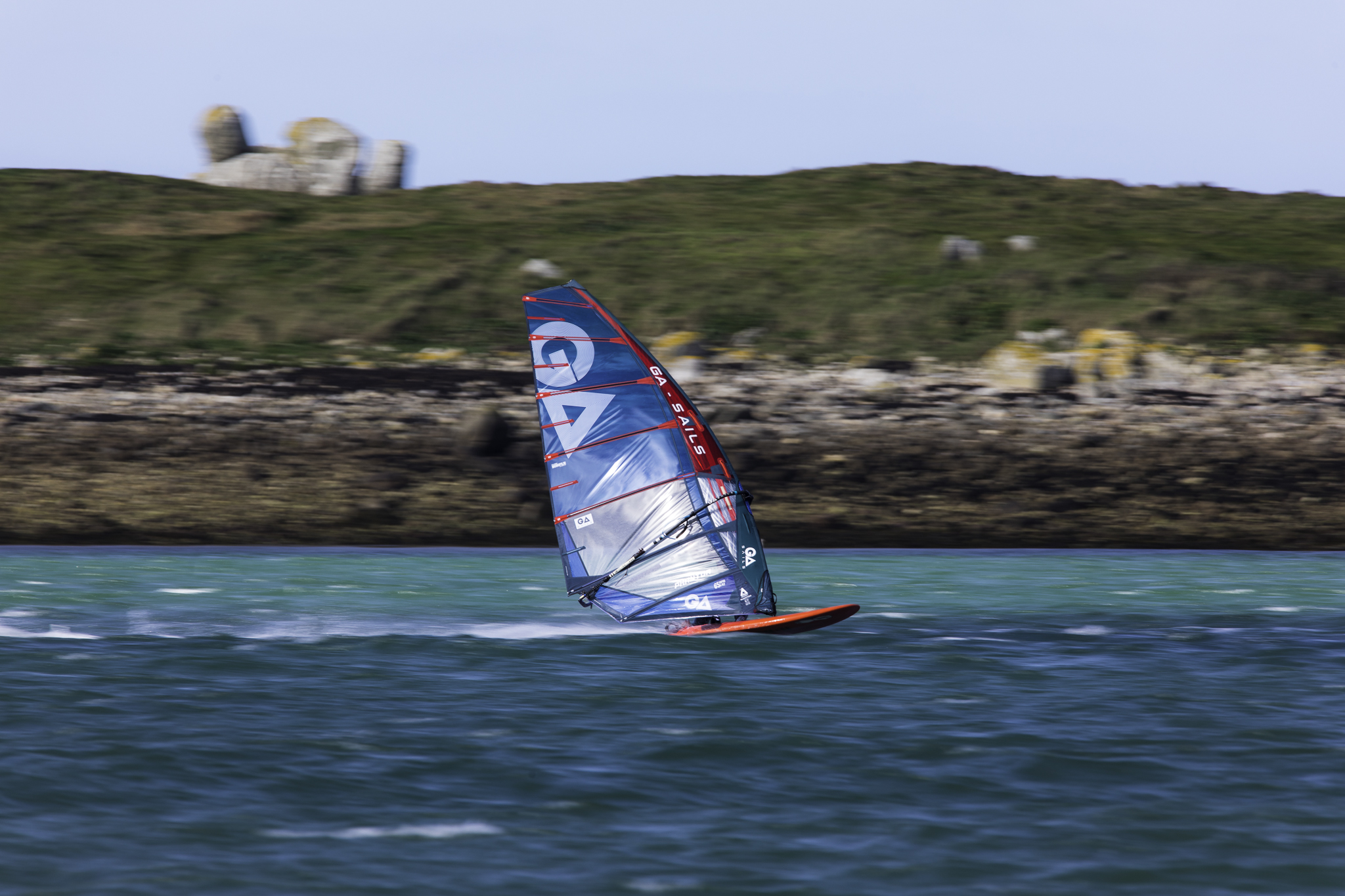 GA Sails freerace windsurf Phantom sail, windsurfing speed, gaastra 2023