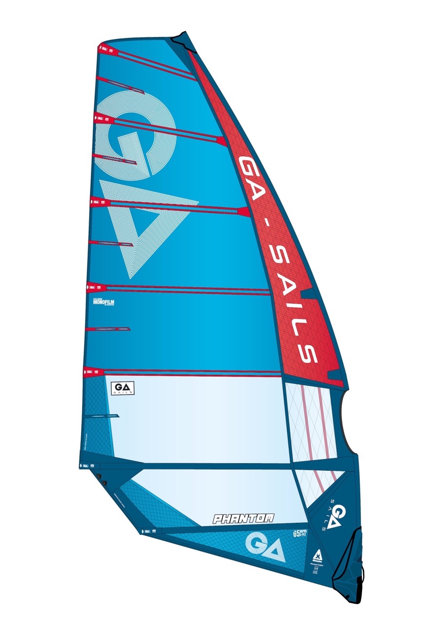 GA Sails freerace windsurf Phantom sail, windsurfing speed, gaastra 2024